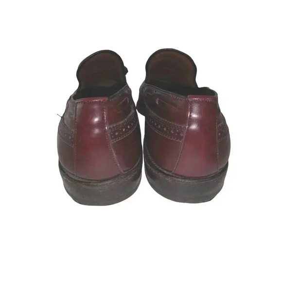 Allen Edmonds Burgundy Berwick 8877 Wingtip Tassel Loafers Dress Shoe Size 11 C - Picture 9 of 10
